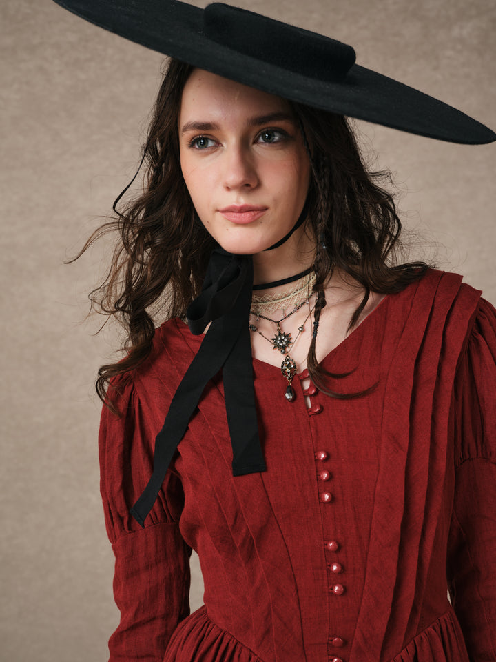 Madder 05 | Tailored Linen Corset Dress