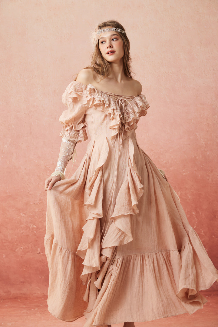 Dewdrops 16 | Maxi Linen Dress Gown