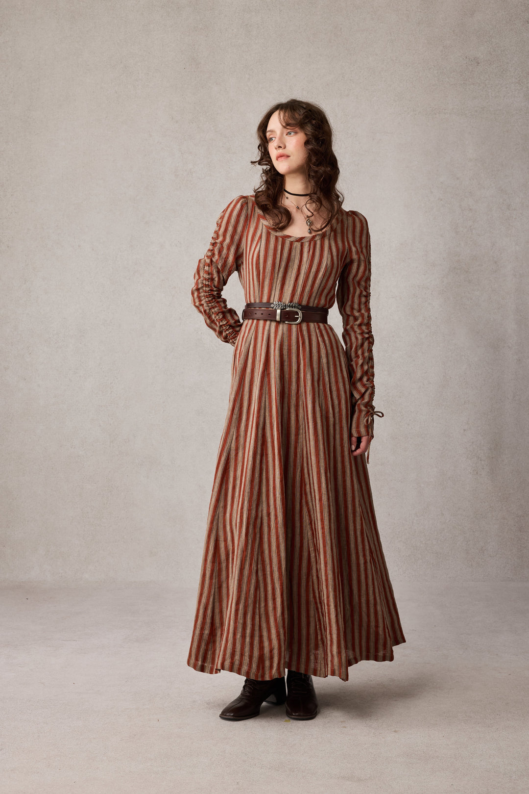 Crystal 17 | Victorian maxi linen dress