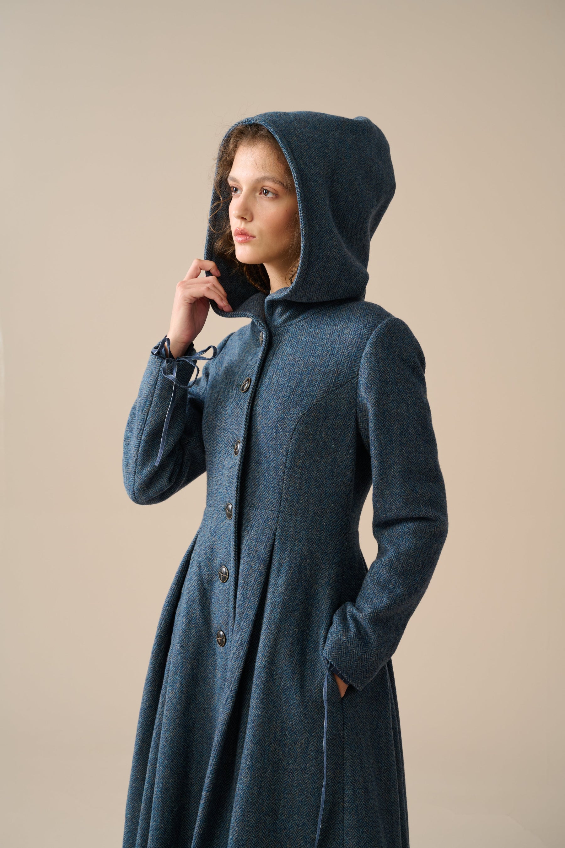 Vintage Hooded Wool Coat 12  14