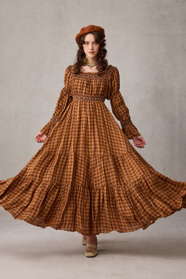 Cloud 21 | smocking embroidery linen dress