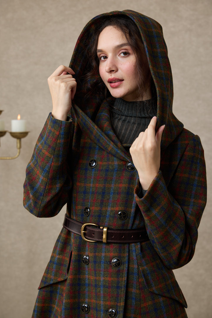 Trista 24 | 100% twill wool hooded coat