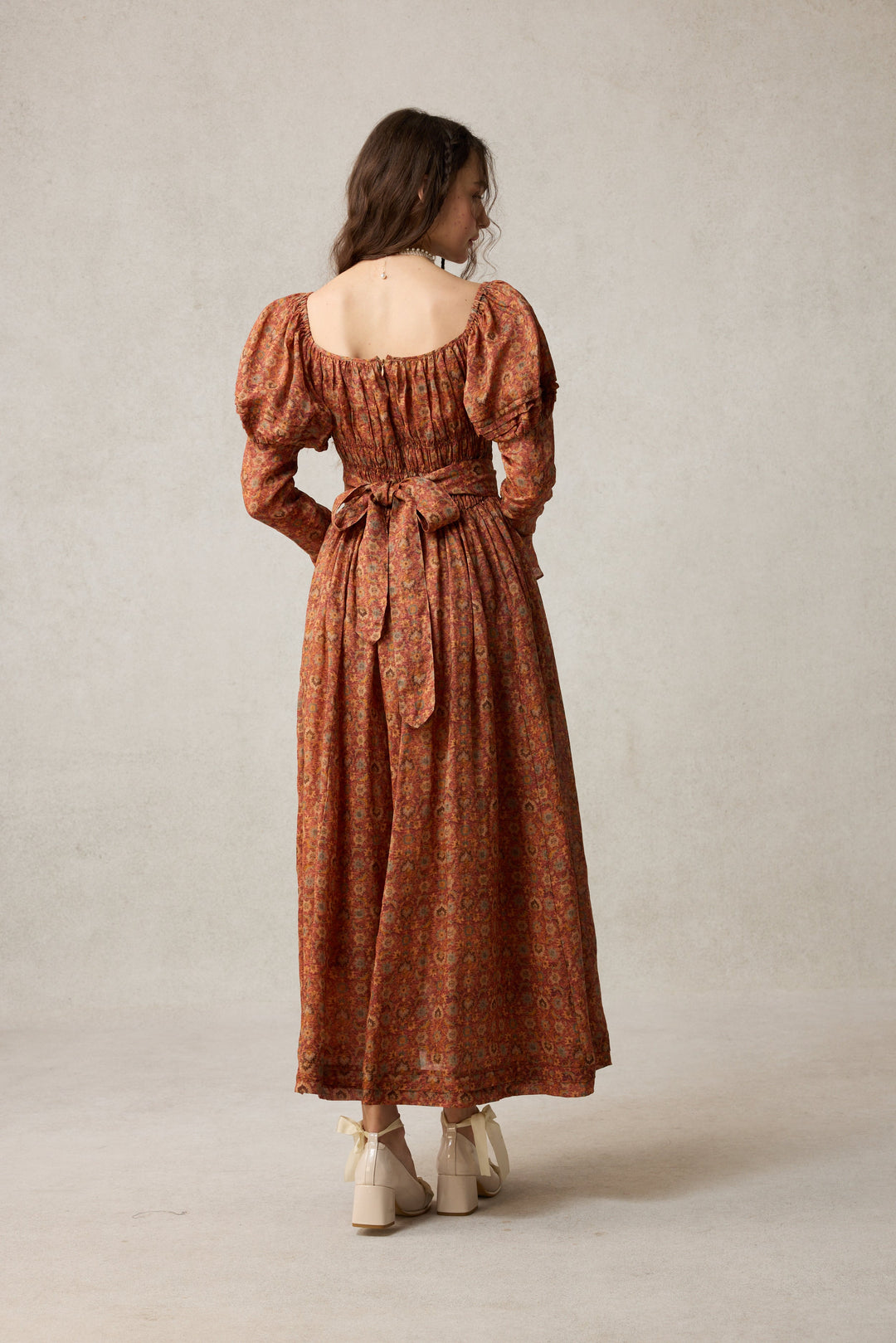 linen dress elegant Romantic Linen Dress for Women Elegant Linen Midi Dress Wide Skirt Dress Formal Linen Dress Plus Size Dress Balloon Sleeve Dress Boho Dress
