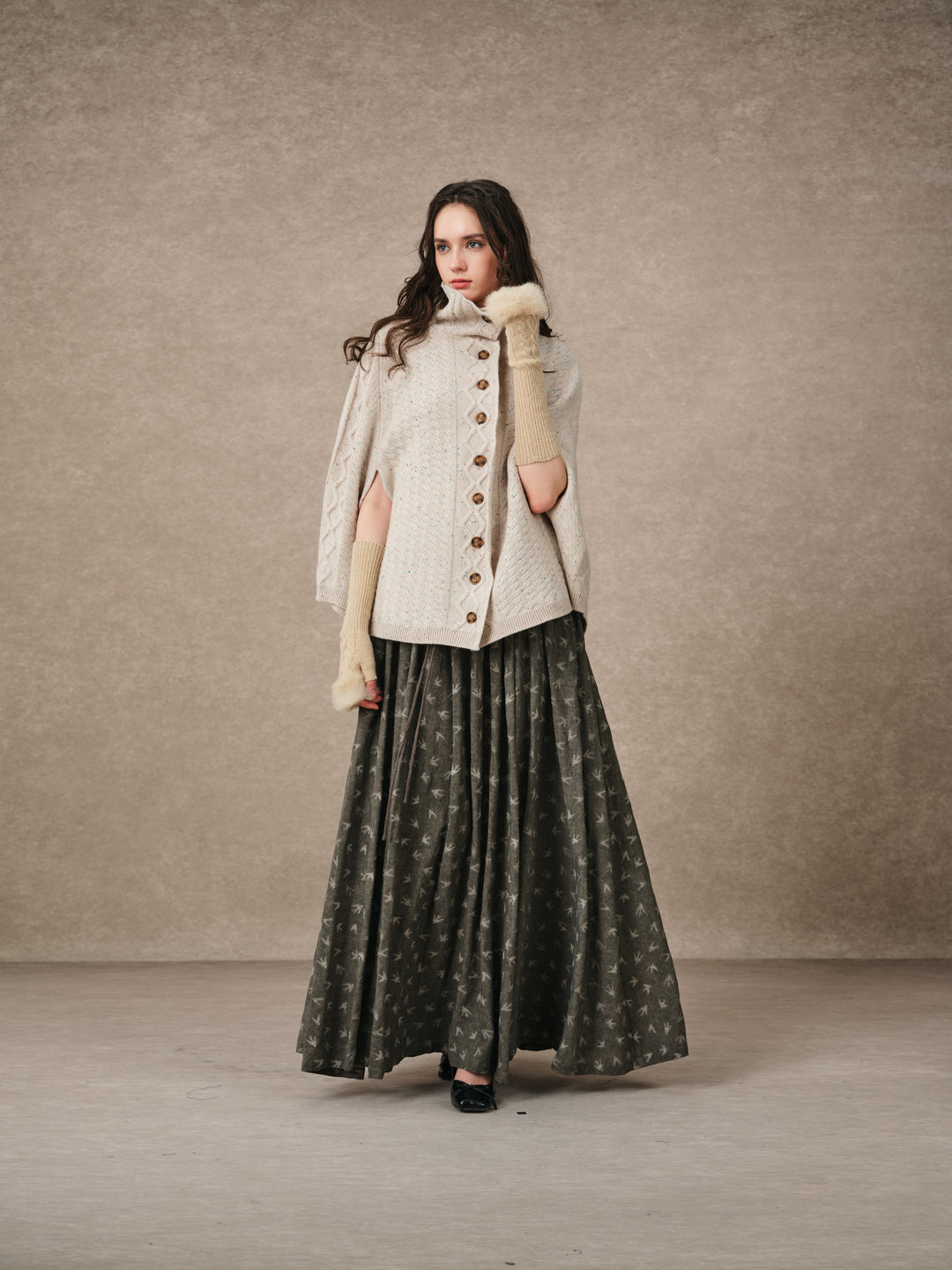Anis 23 | Lace-up Jacquard Linen Corset Dress