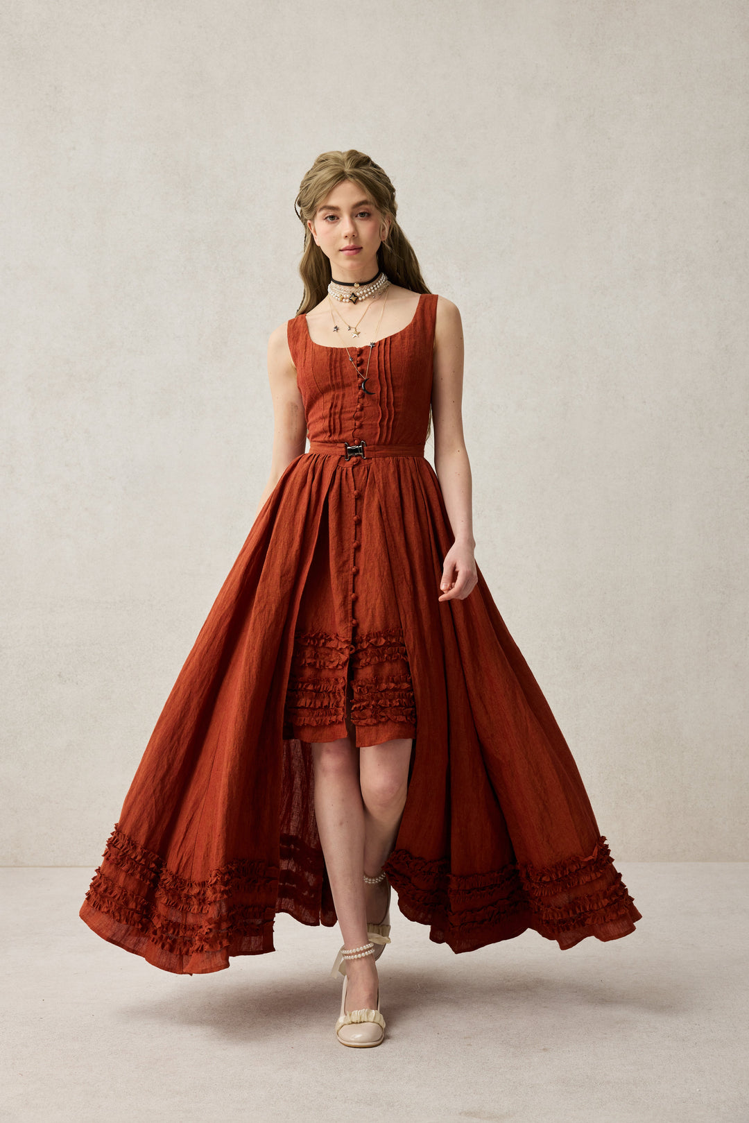 Lace Dress Poetry Clothing Online Wearable Poetry 17 Ruffled Linen