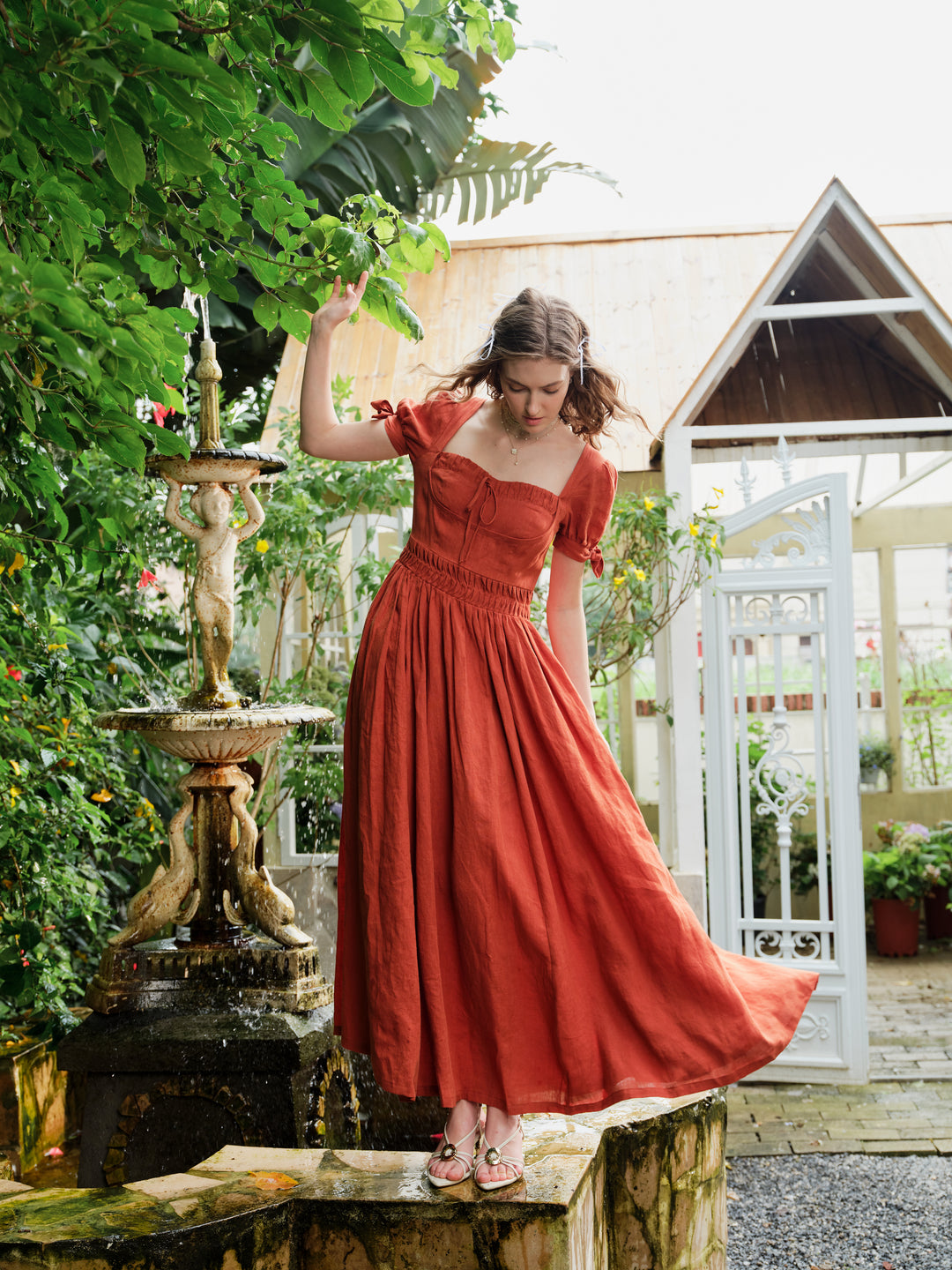 Hydrangea 27 | Corset Floral Linen Dress Linennaive Hydrangea 27 | Corset Floral Linen Dress Linennaive