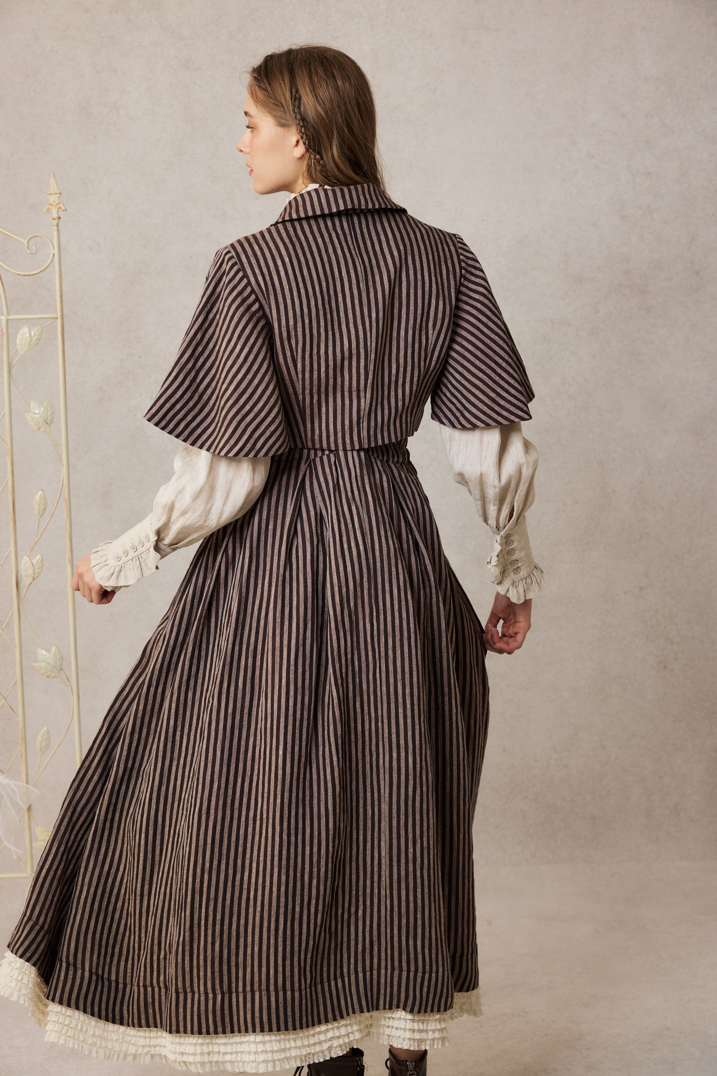 Clarise 22 | Retro Linen Skirt – Linennaive