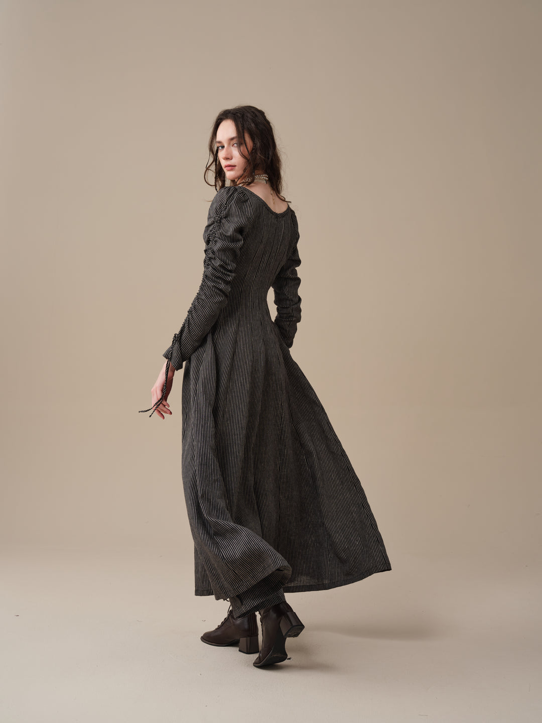 Crystal 17 | Victorian maxi linen dress