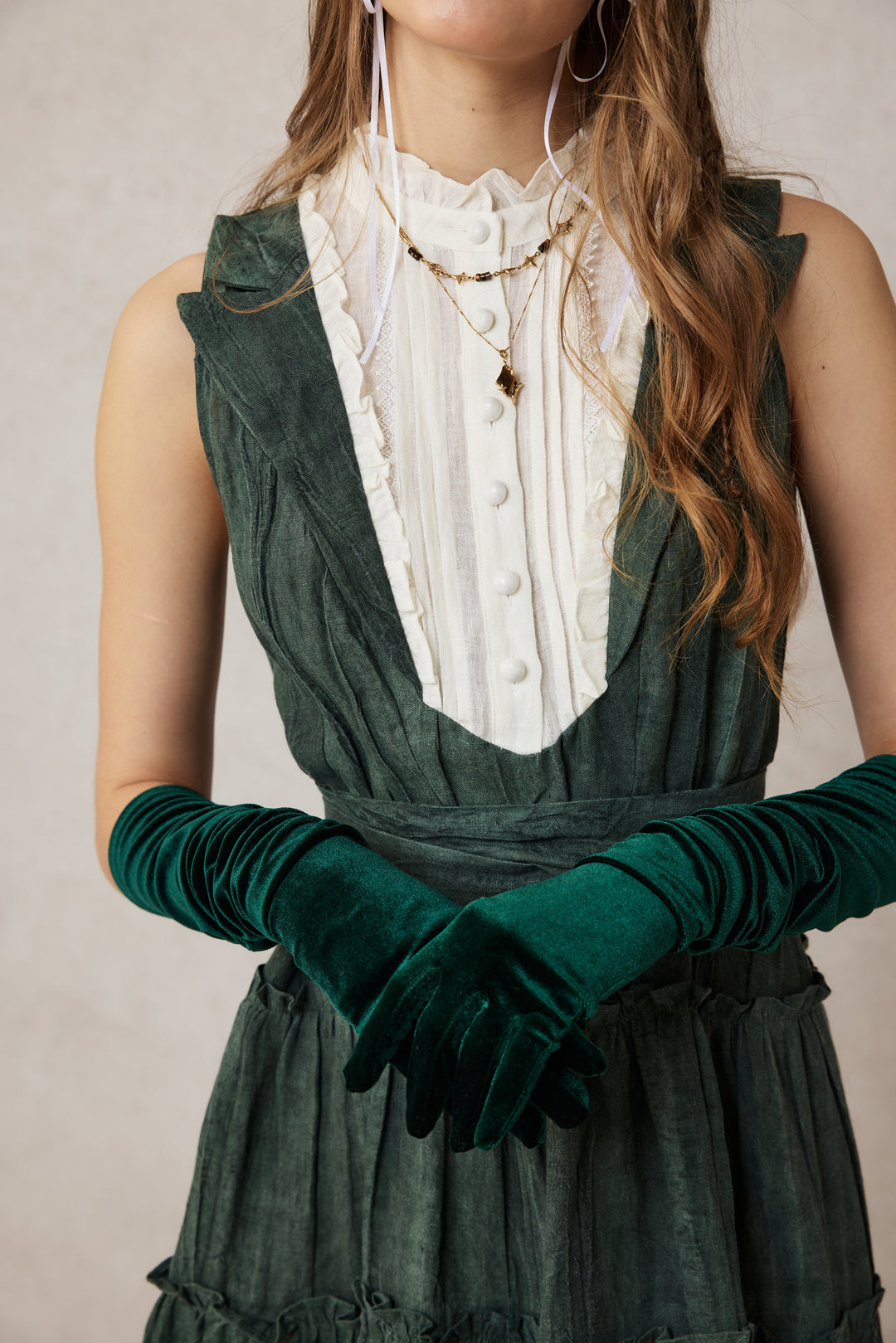 Luxurious Extra-Long Velvet Sleeves