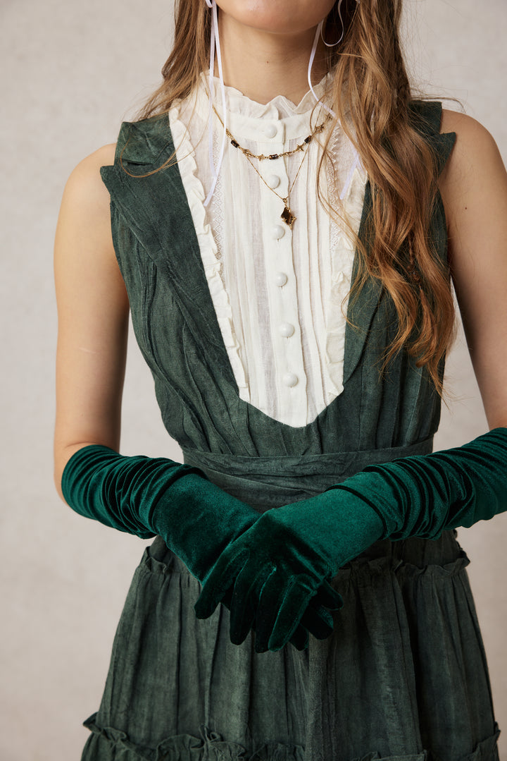 Luxurious Extra-Long Velvet Sleeves