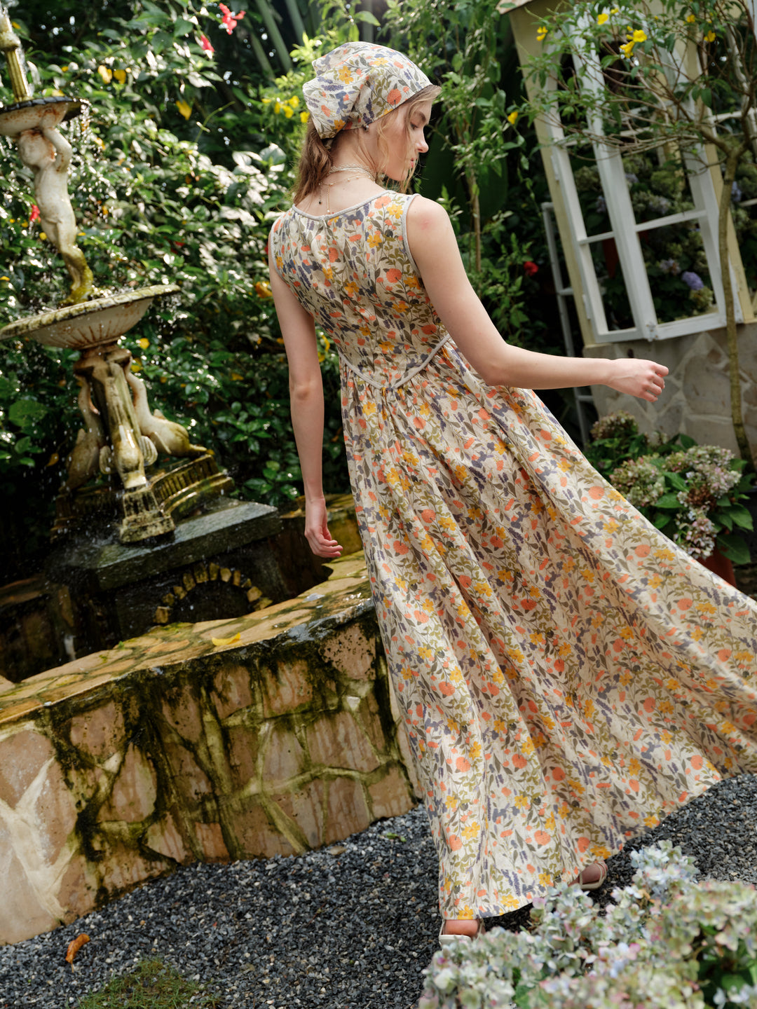 Anis 23 | Lace-up Jacquard Linen Corset Dress
