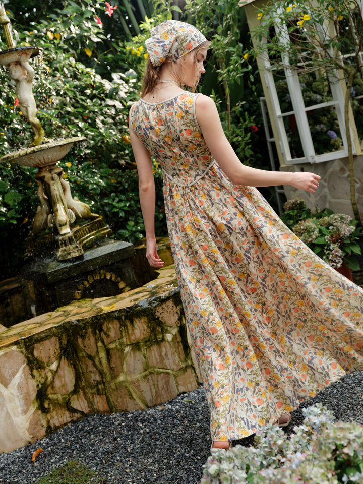 Anis 23 | Lace-up Jacquard Linen Corset Dress