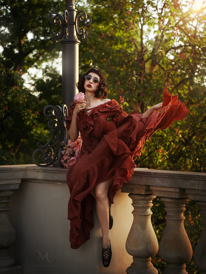 Dewdrops 16 | Maxi Linen Dress Gown