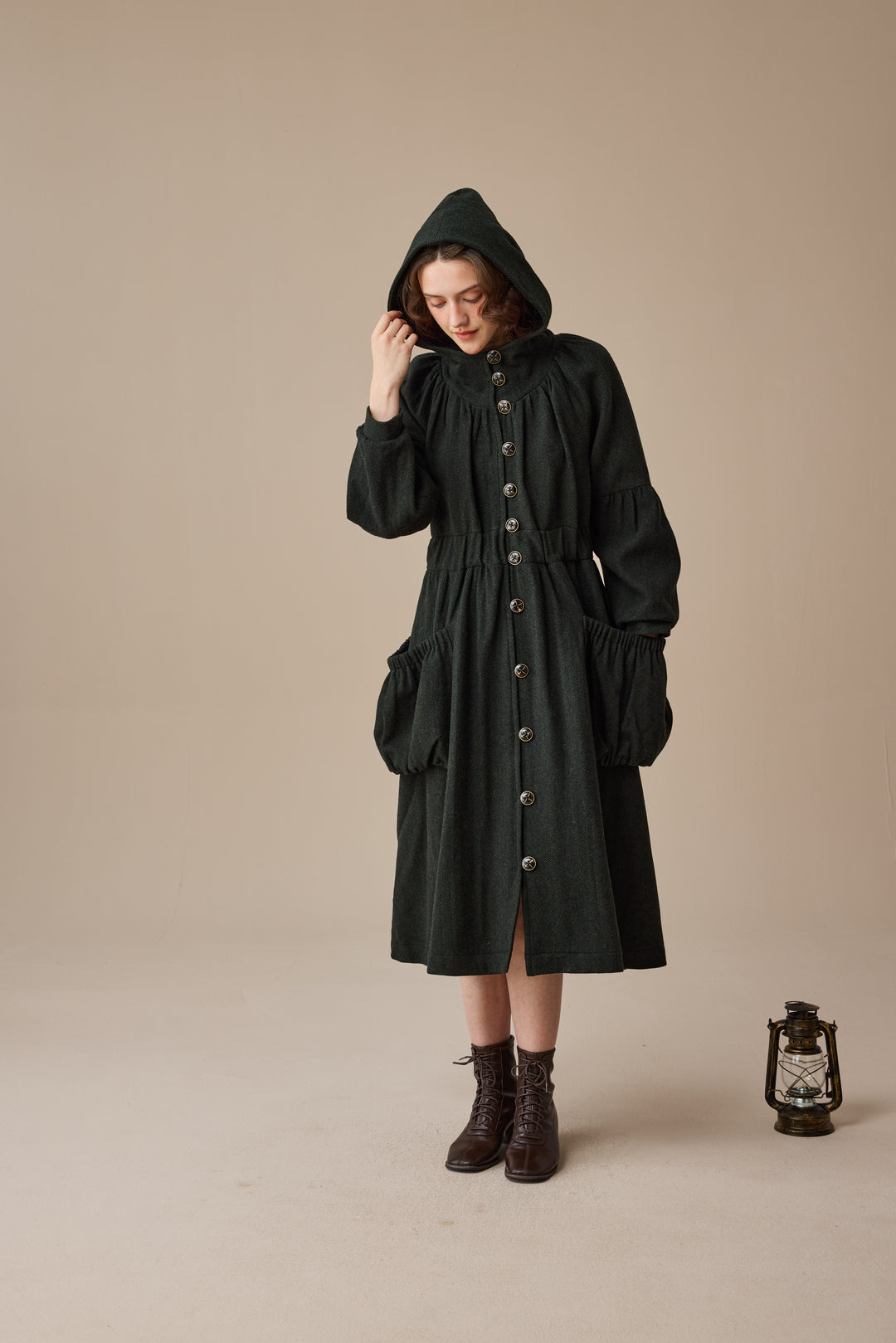 Melissa 28 |100% Wool Hooded Coat