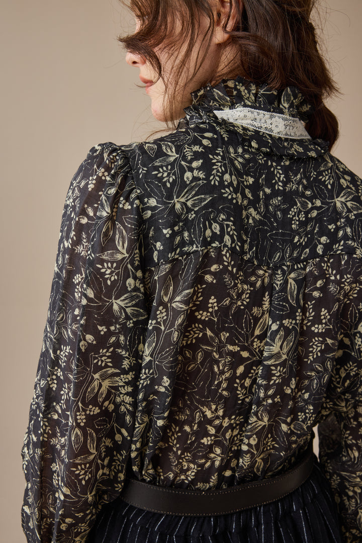 Sharon 21 |pintucked luxury linen shirt blouse