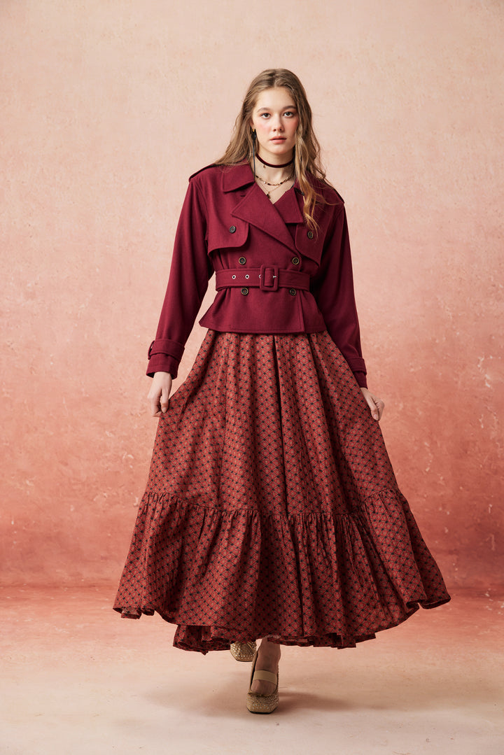 Moira 21 | 100% wool cropped trench coat