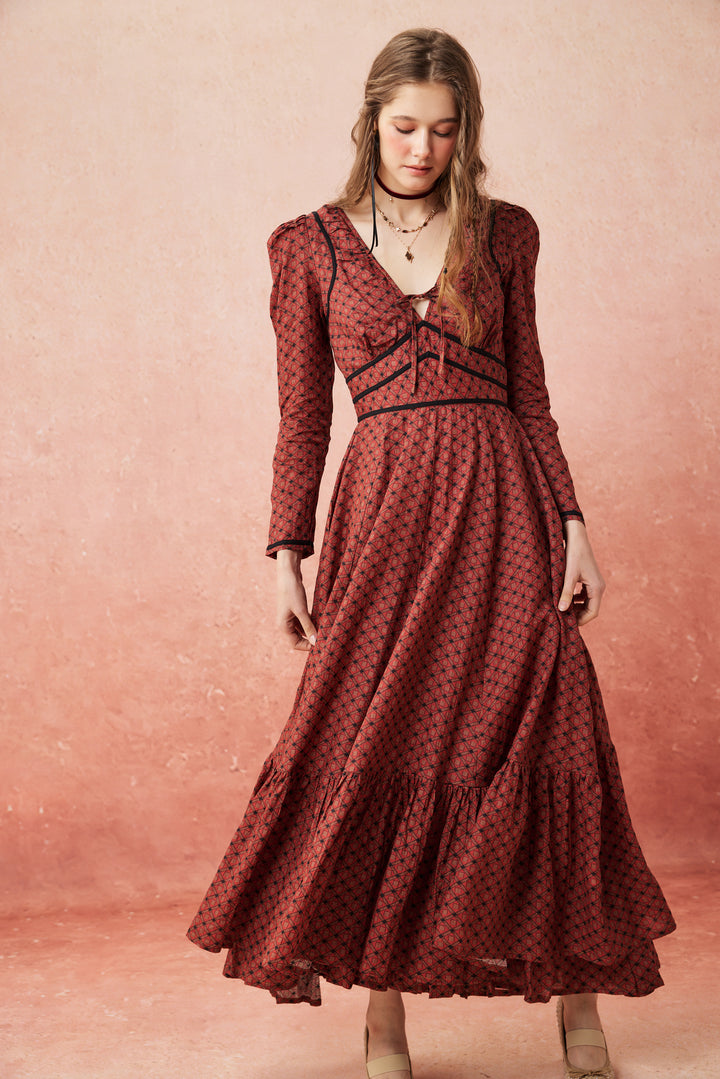 Chelse 19 |Longsleeved Linen Dress Gown