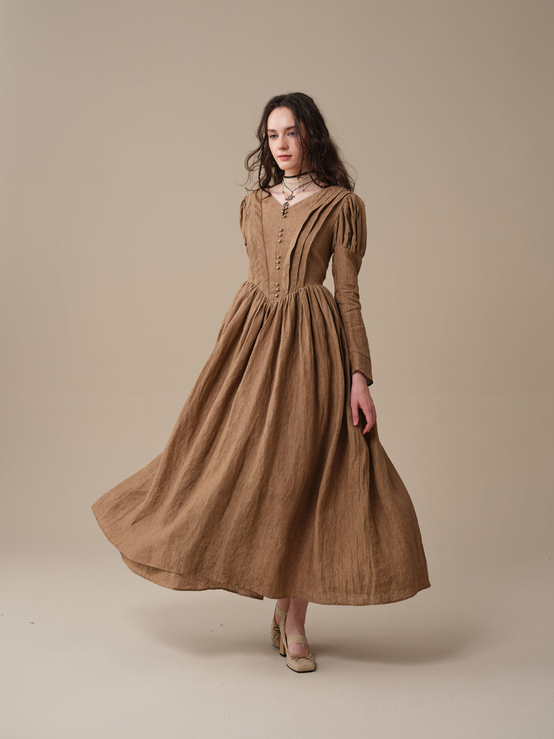 Madder 05 | Tailored Linen Corset Dress