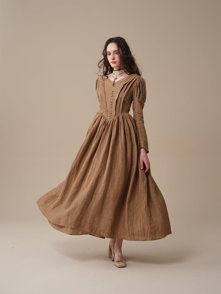 Madder 05 | Tailored Linen Corset Dress