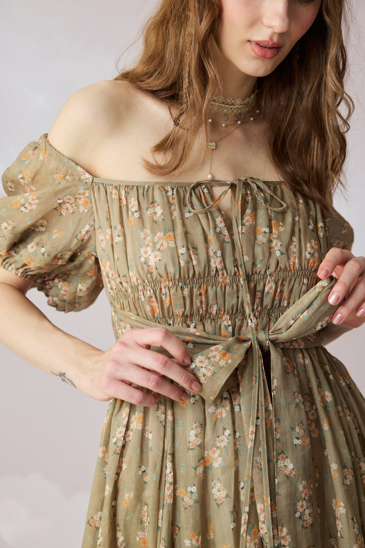 Alice 19 | Floral linen dress