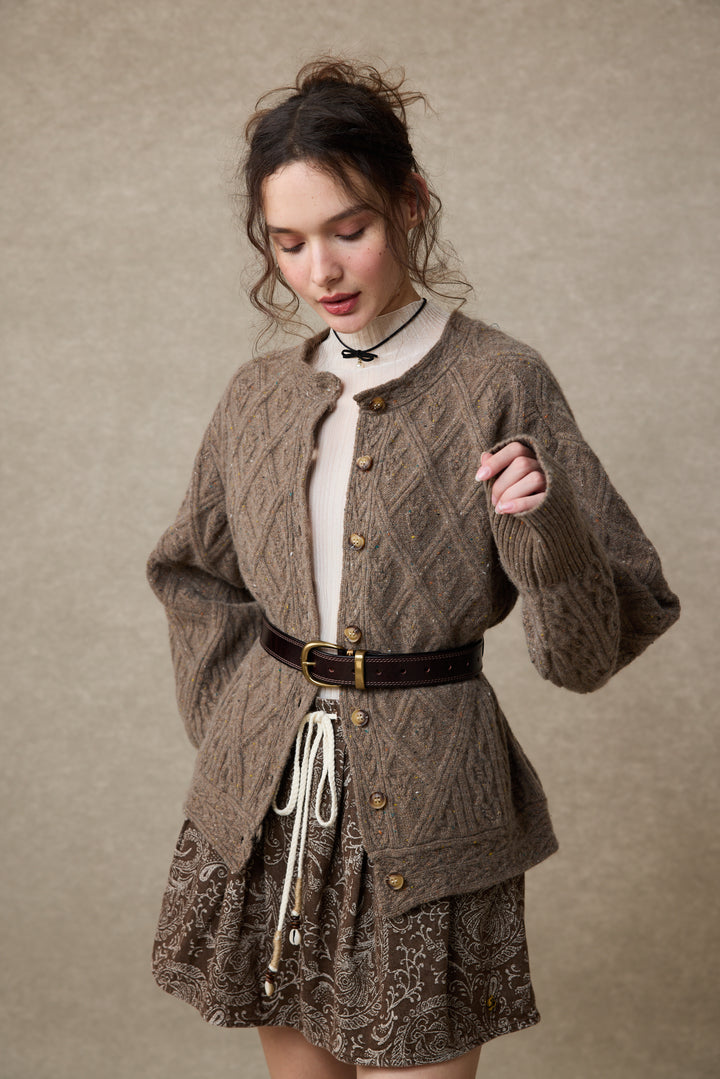 Flurry 17 | 100% Wool Sculptured Knitwear Cardigan