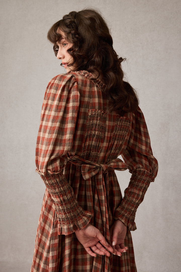 Jasmine 21 |smocking linen dress