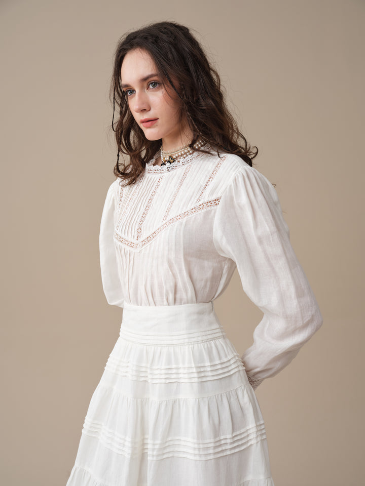 Minna 21 | Edward Linen Lace Blouse