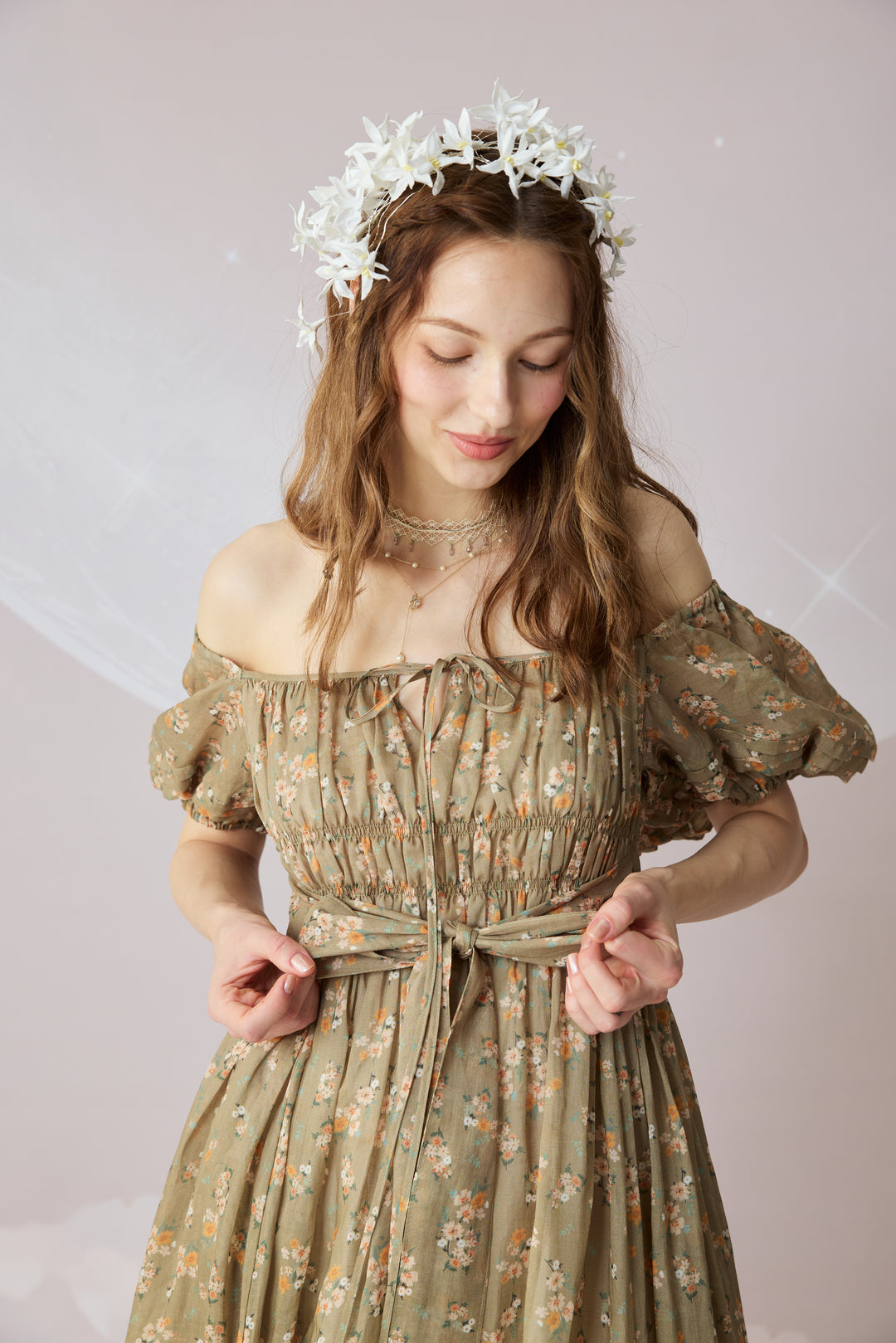 Alice 19 | Floral linen dress