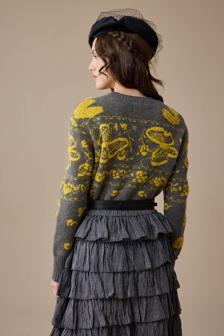 Nutcracker 24 |100% Wool Floral Jumper Sweater