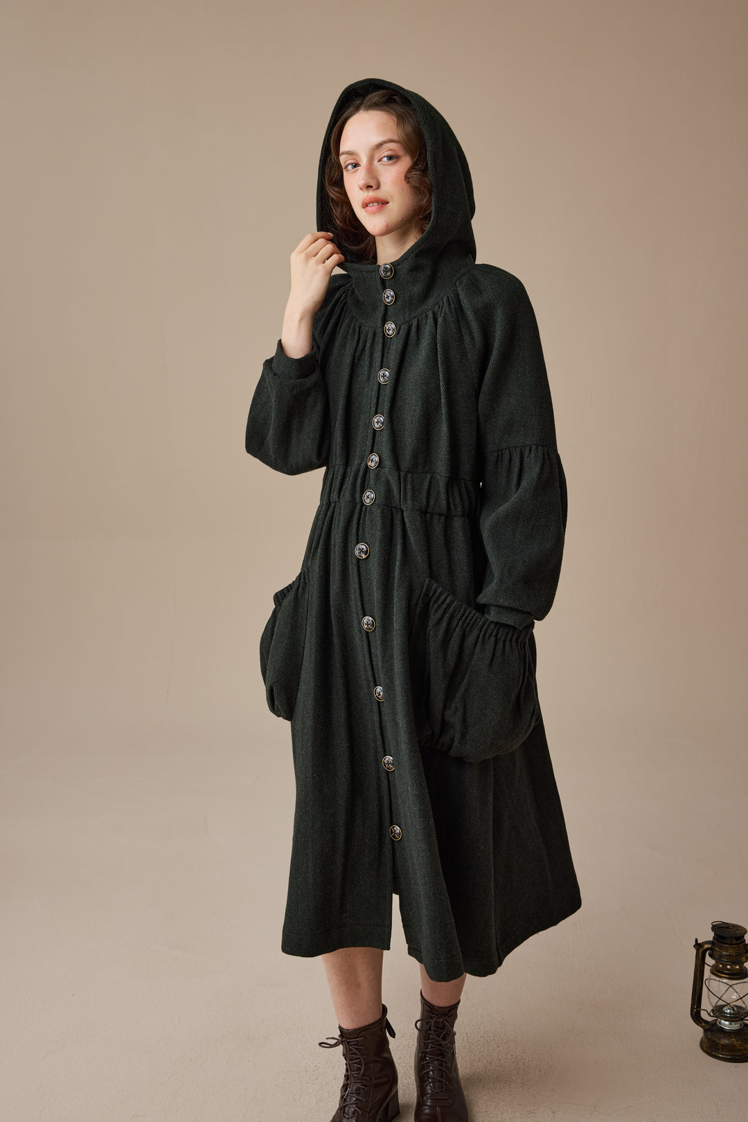Melissa 28 |100% Wool Hooded Coat