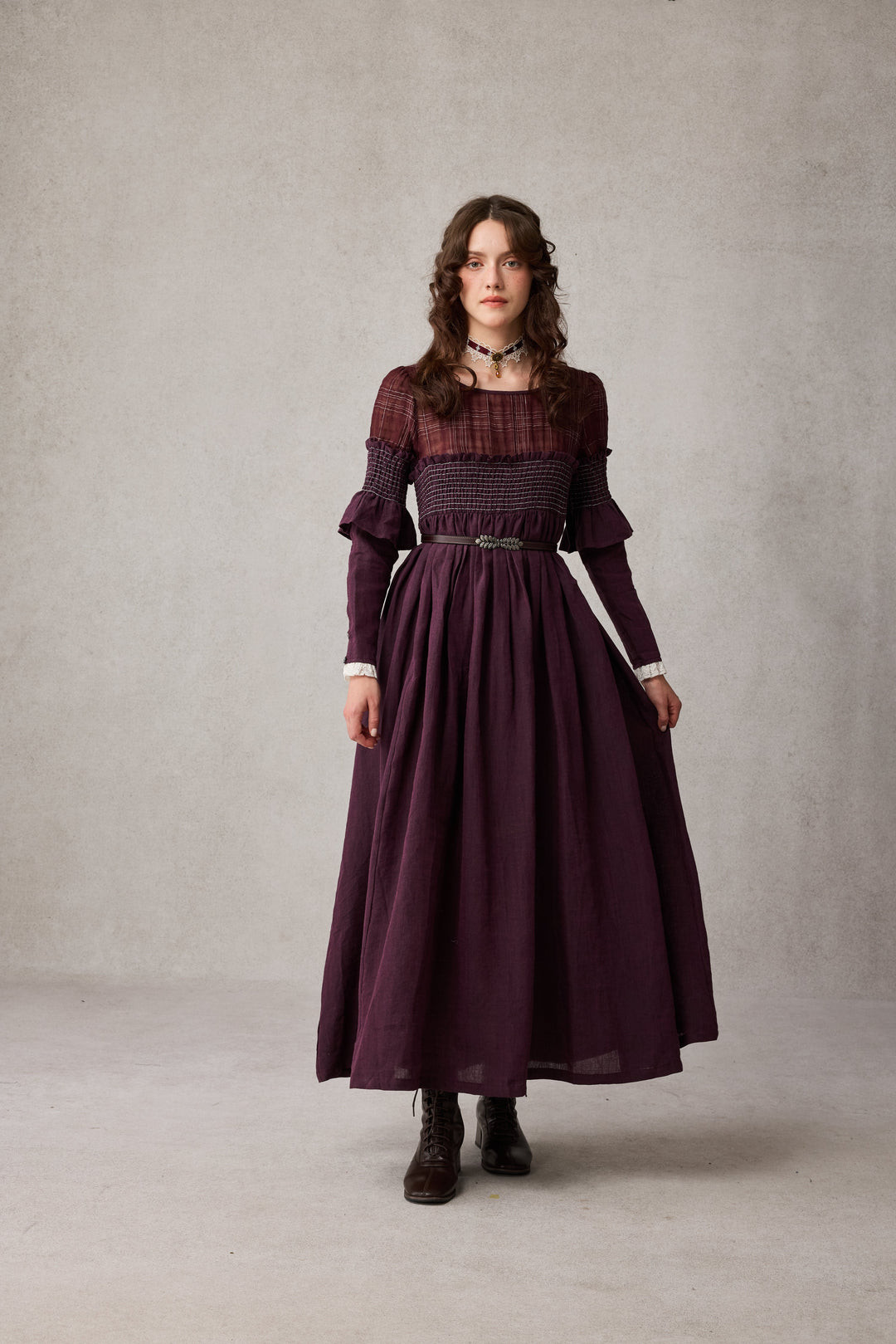 Orchid 19 |romantic linen gown