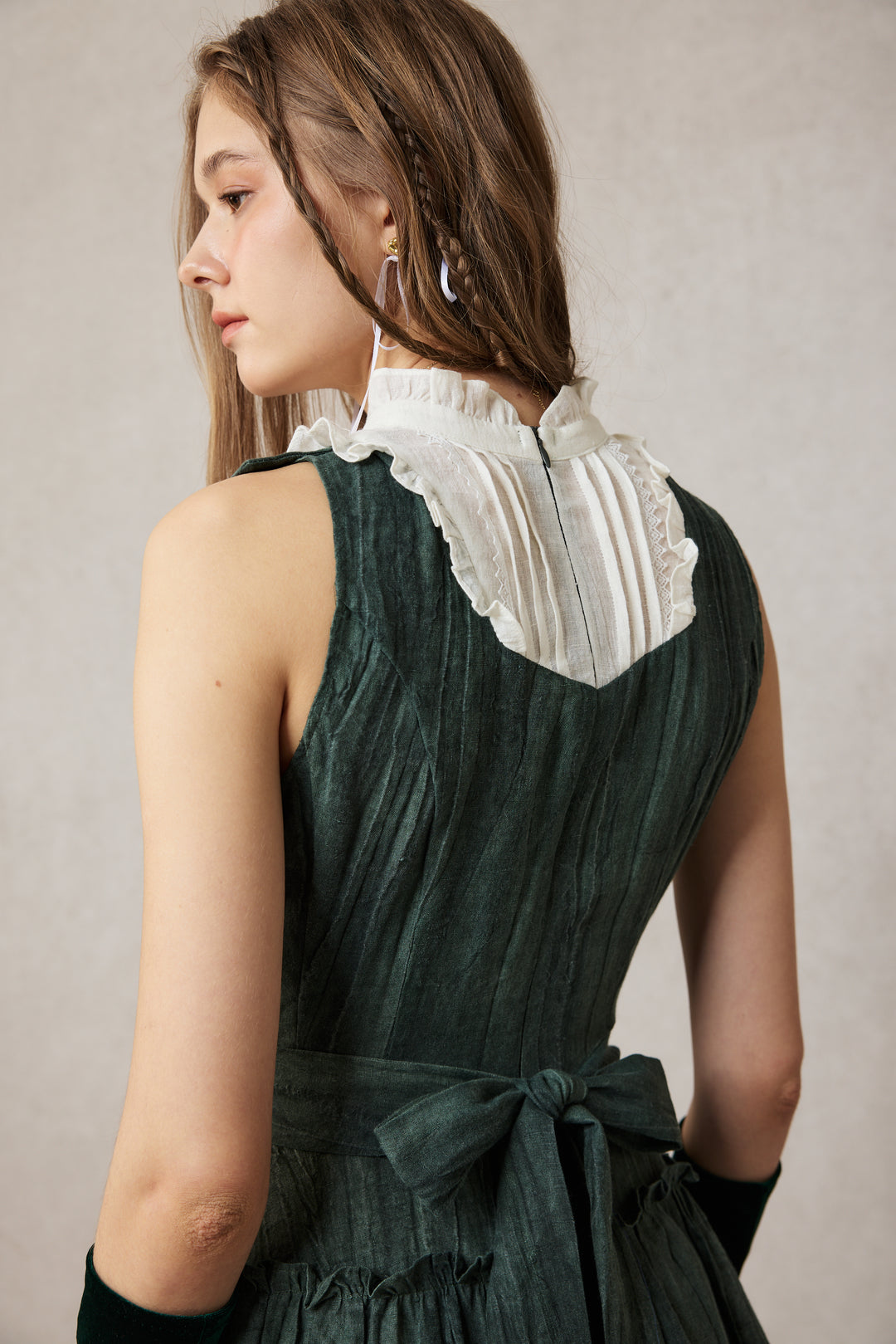 Úrsula 24 | Vintage linen Tiered Dress