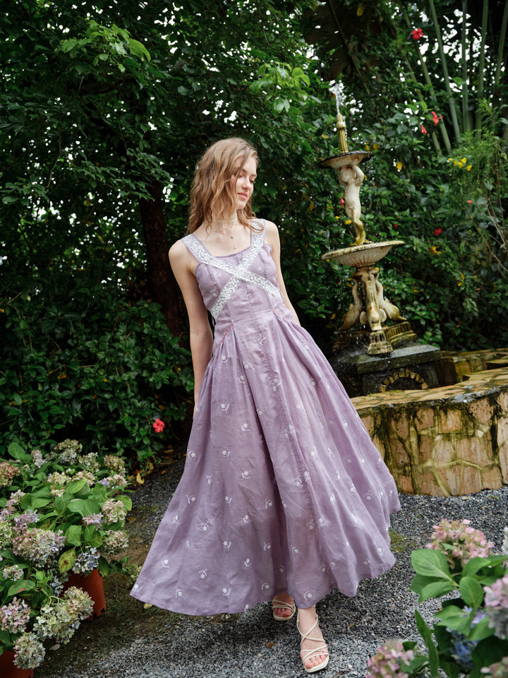 Juliet | Lace & Linen Dress Gown