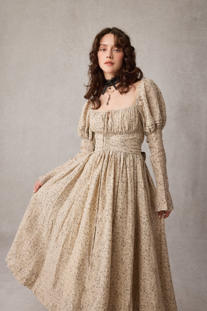 Paisley 11 | Elegant Floral Linen Dress