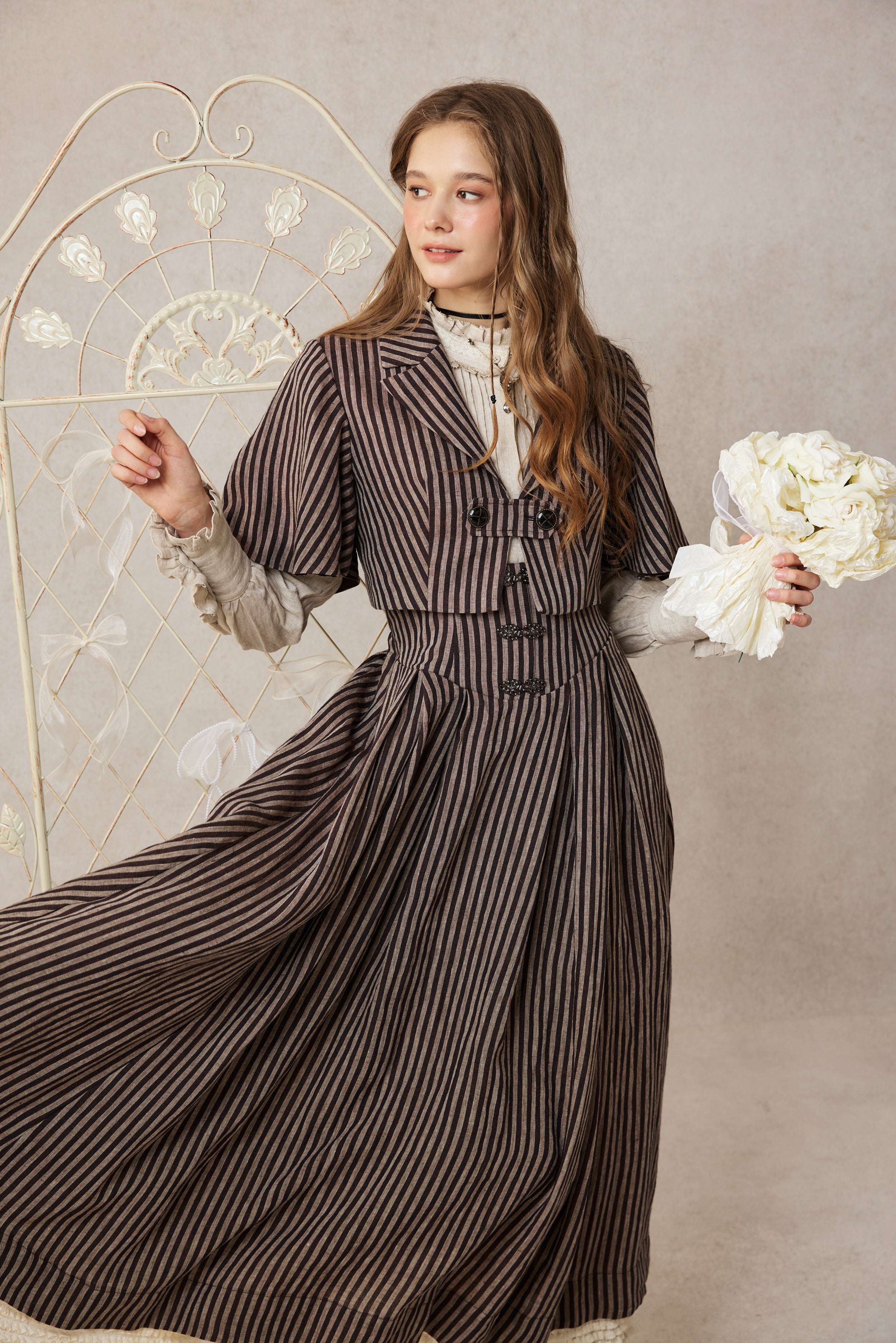 Clarise 22 | Retro Linen Skirt – Linennaive