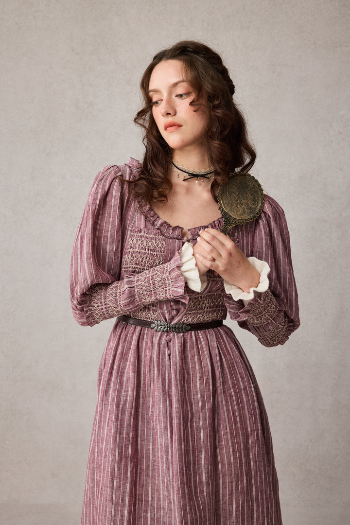 Jasmine 21 |smocking linen dress