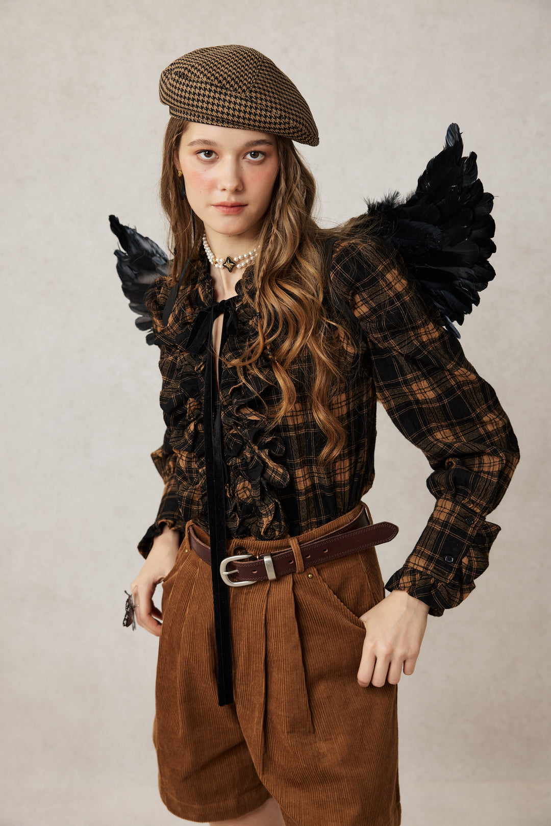 Annie 22 | 100% Wool Puff Sleeve Shirt Blouse