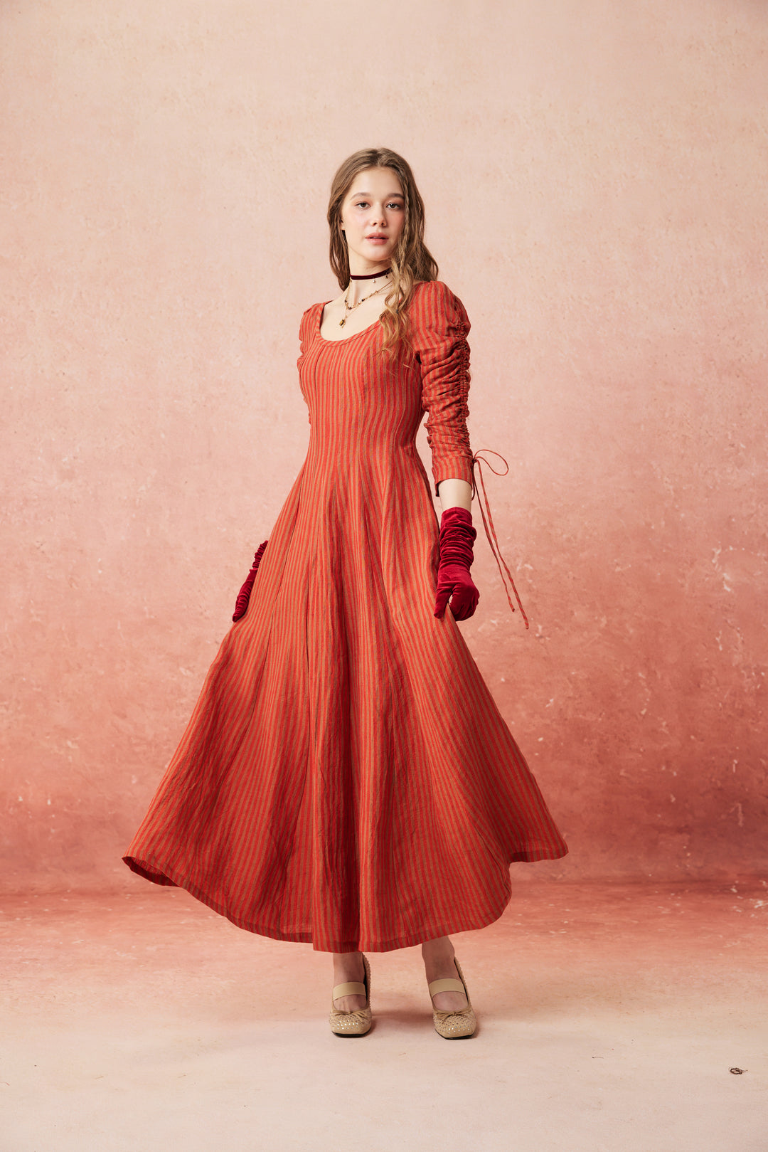 Crystal 17 | Victorian maxi linen dress