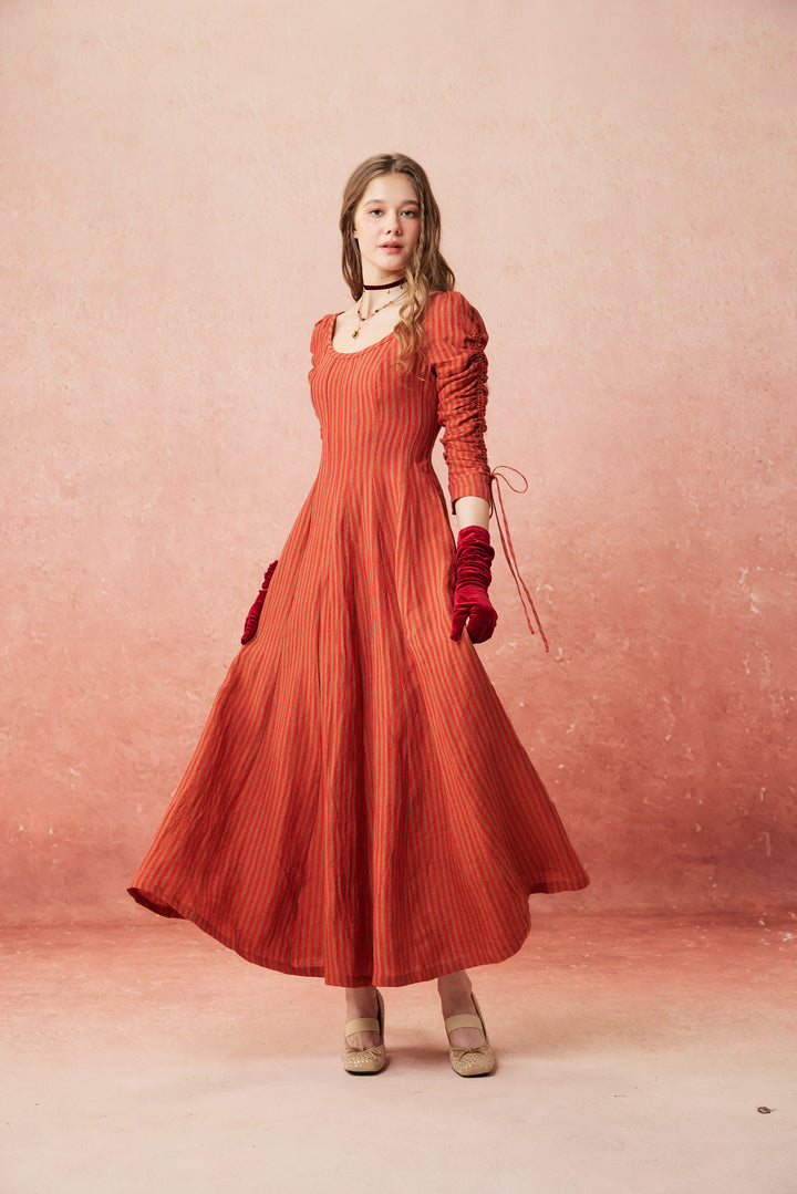 Crystal 17 | Victorian maxi linen dress