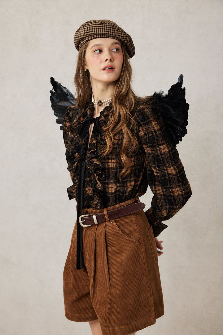 Annie 22 | 100% Wool Puff Sleeve Shirt Blouse