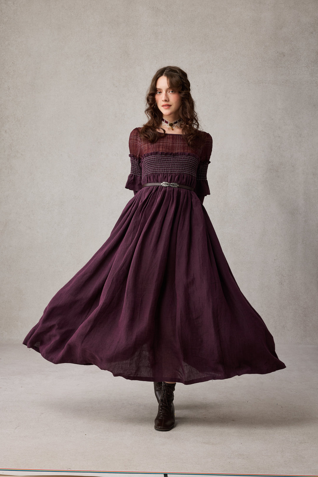 Orchid 19 |romantic linen gown