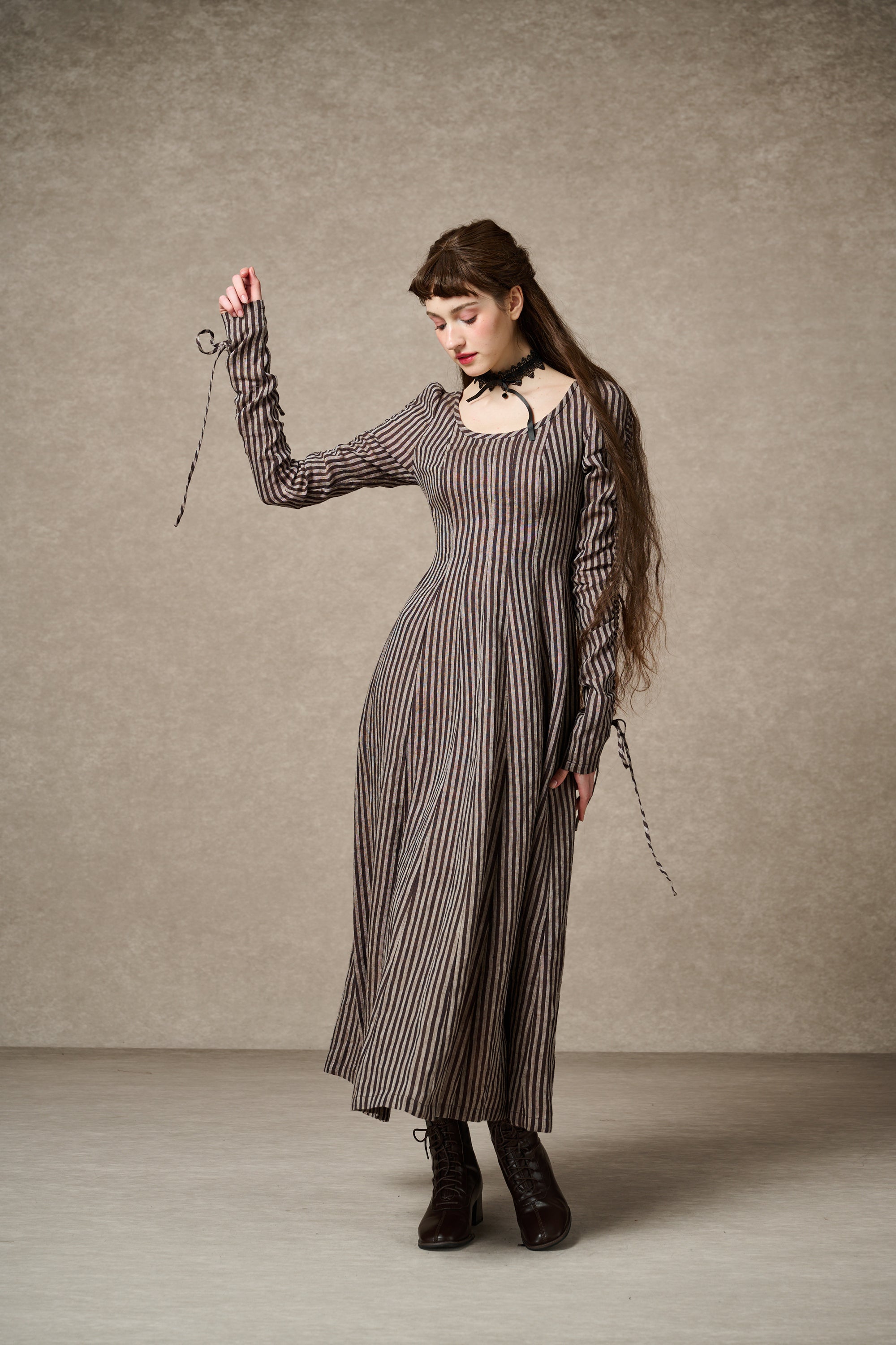Crystal 17 | Victorian maxi linen dress – Linennaive