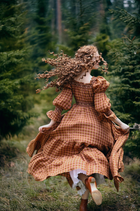 Cloud 21 | smocking embroidery linen dress