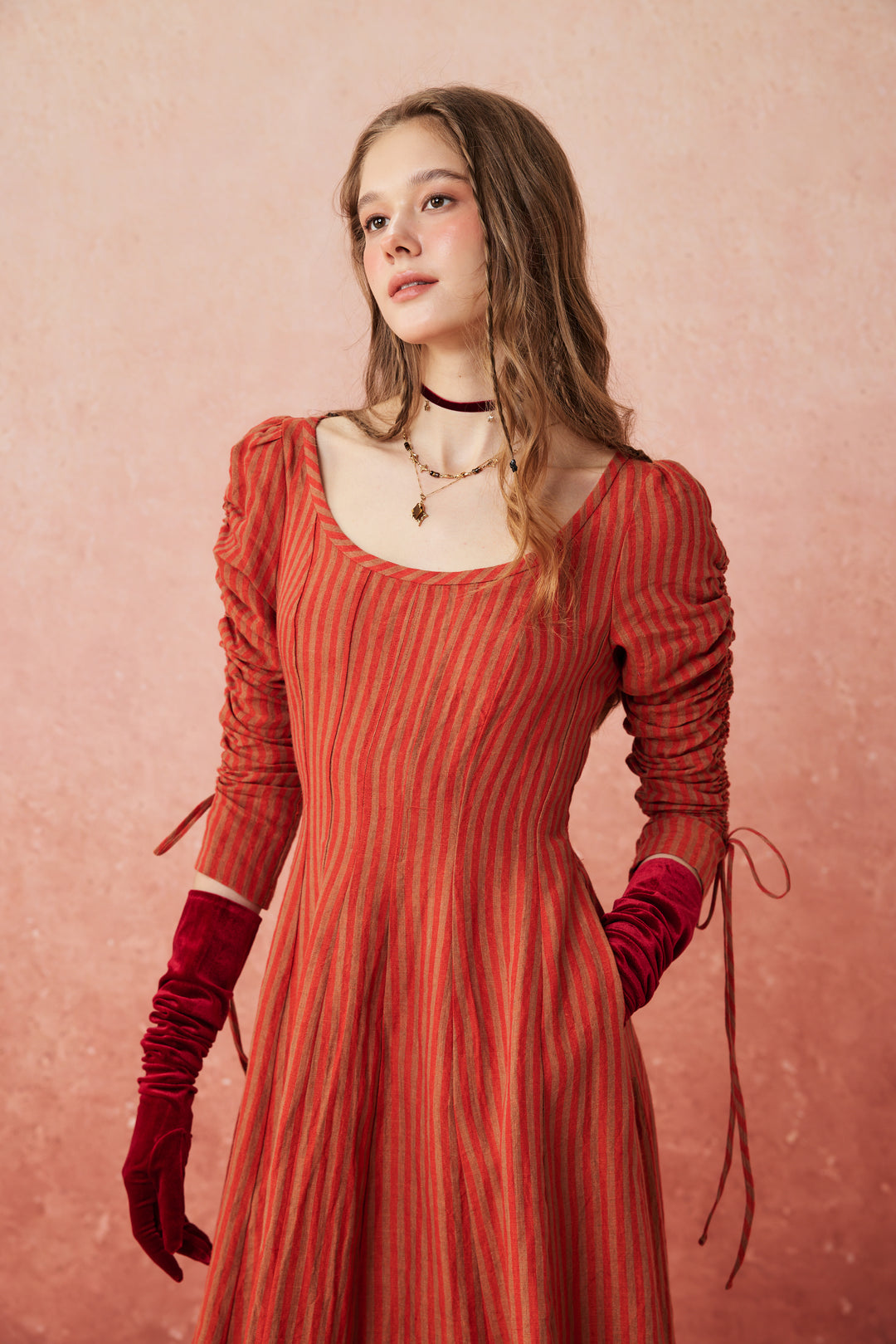 Crystal 17 | Victorian maxi linen dress