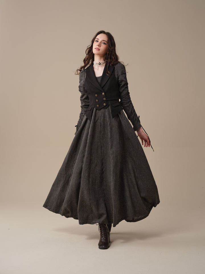 Crystal 17 | Victorian maxi linen dress