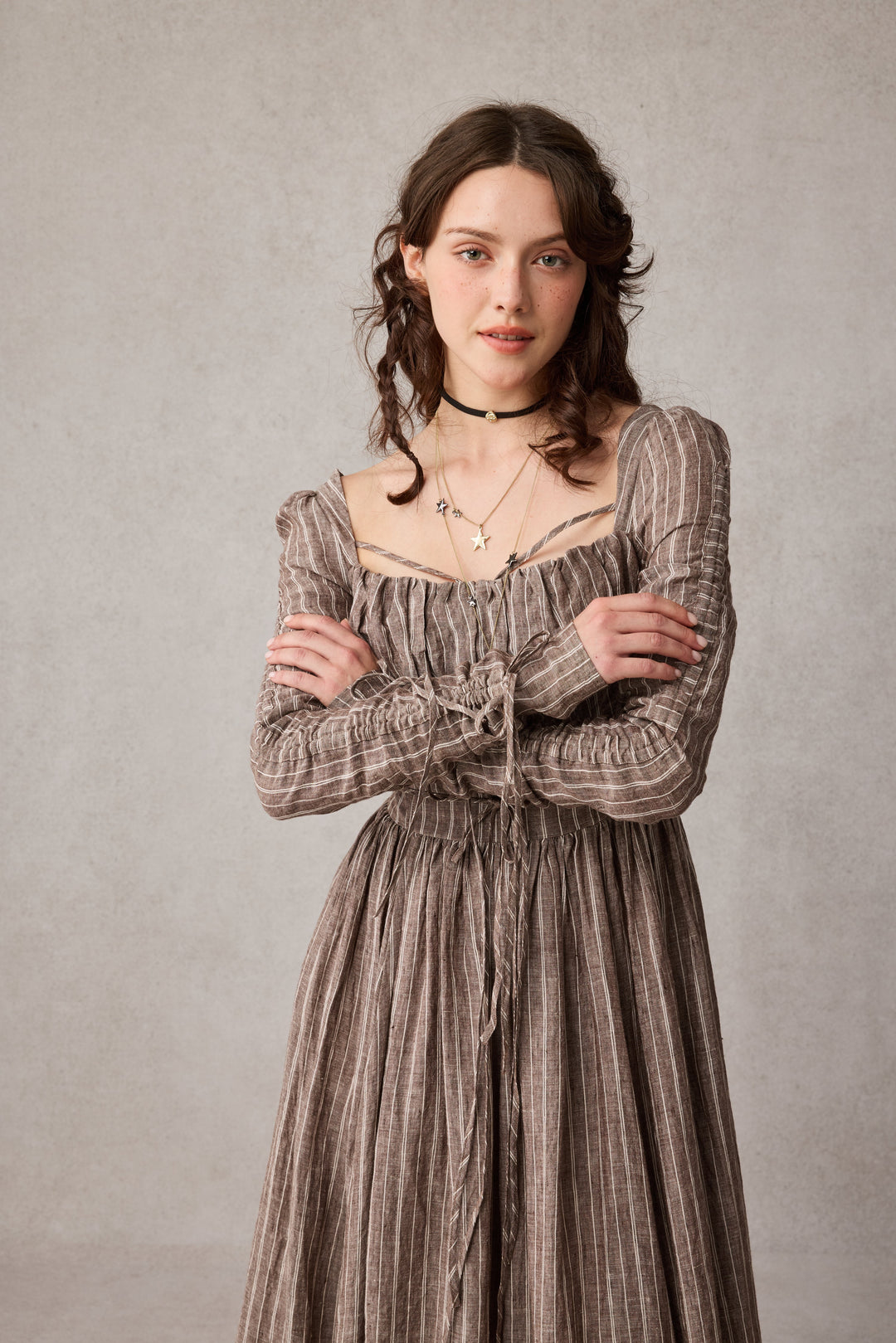 Monette 27 | Corset Linen Dress