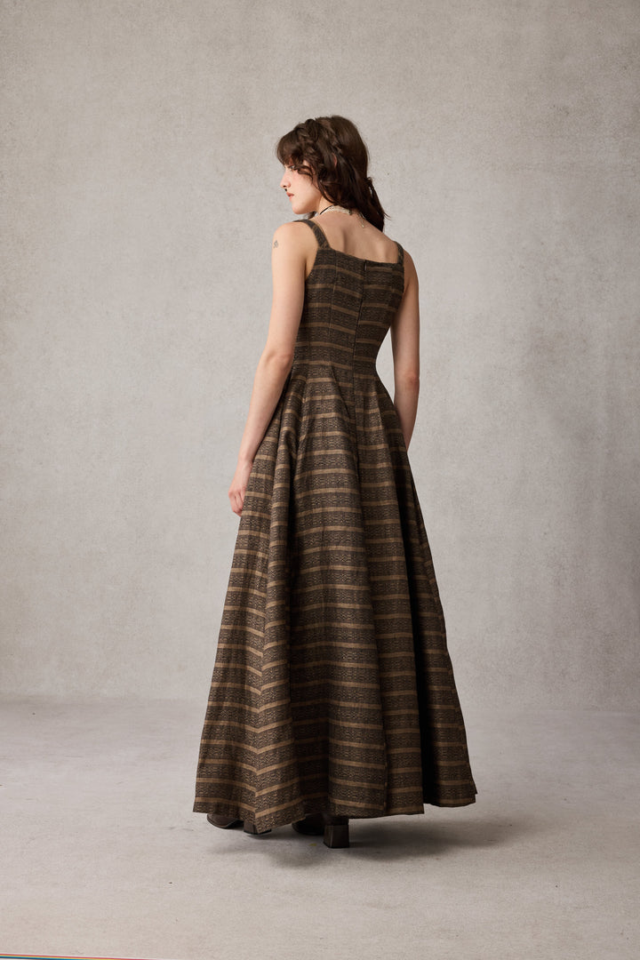 Alisa 25 | lace up linen dress