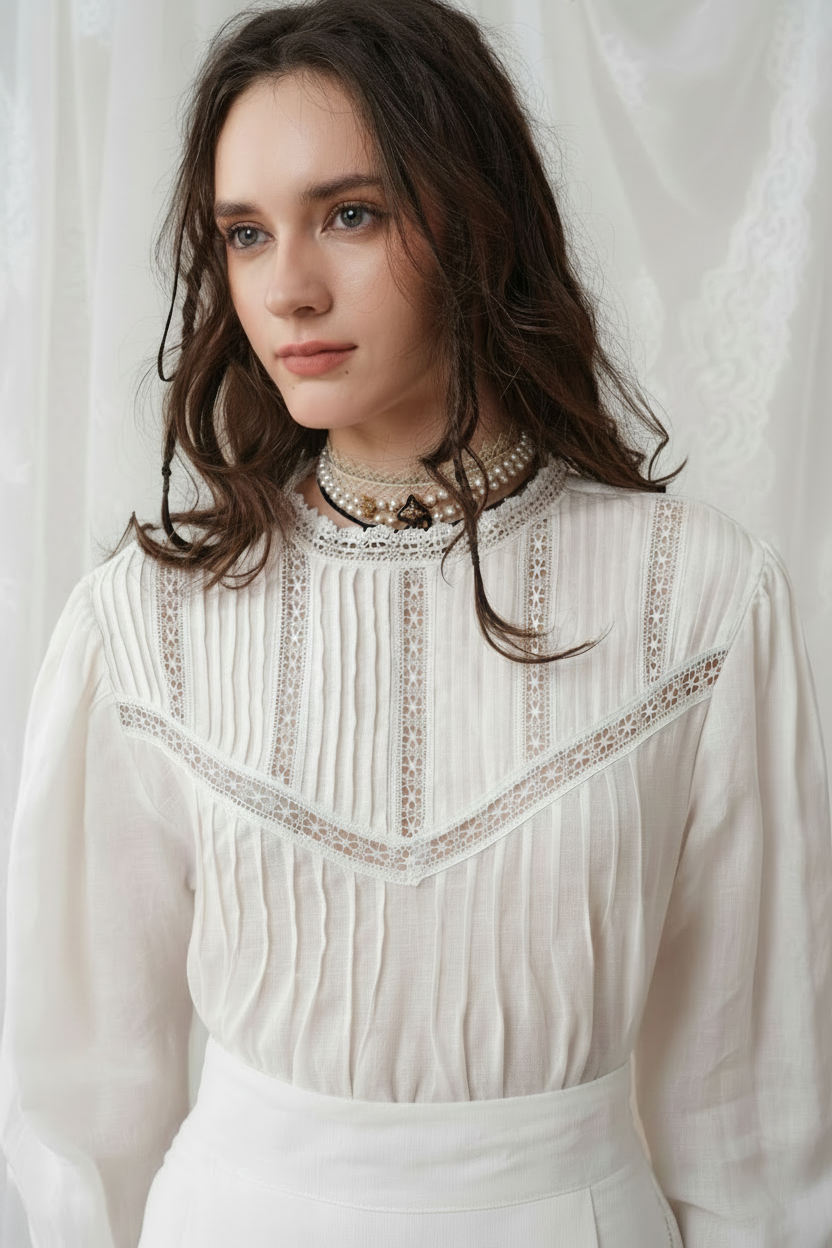Minna 21 | Edward Linen Lace Blouse