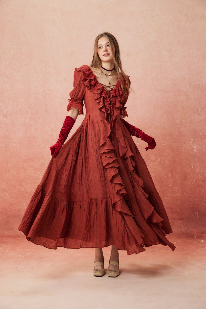 Dewdrops 16 | Maxi Linen Dress Gown