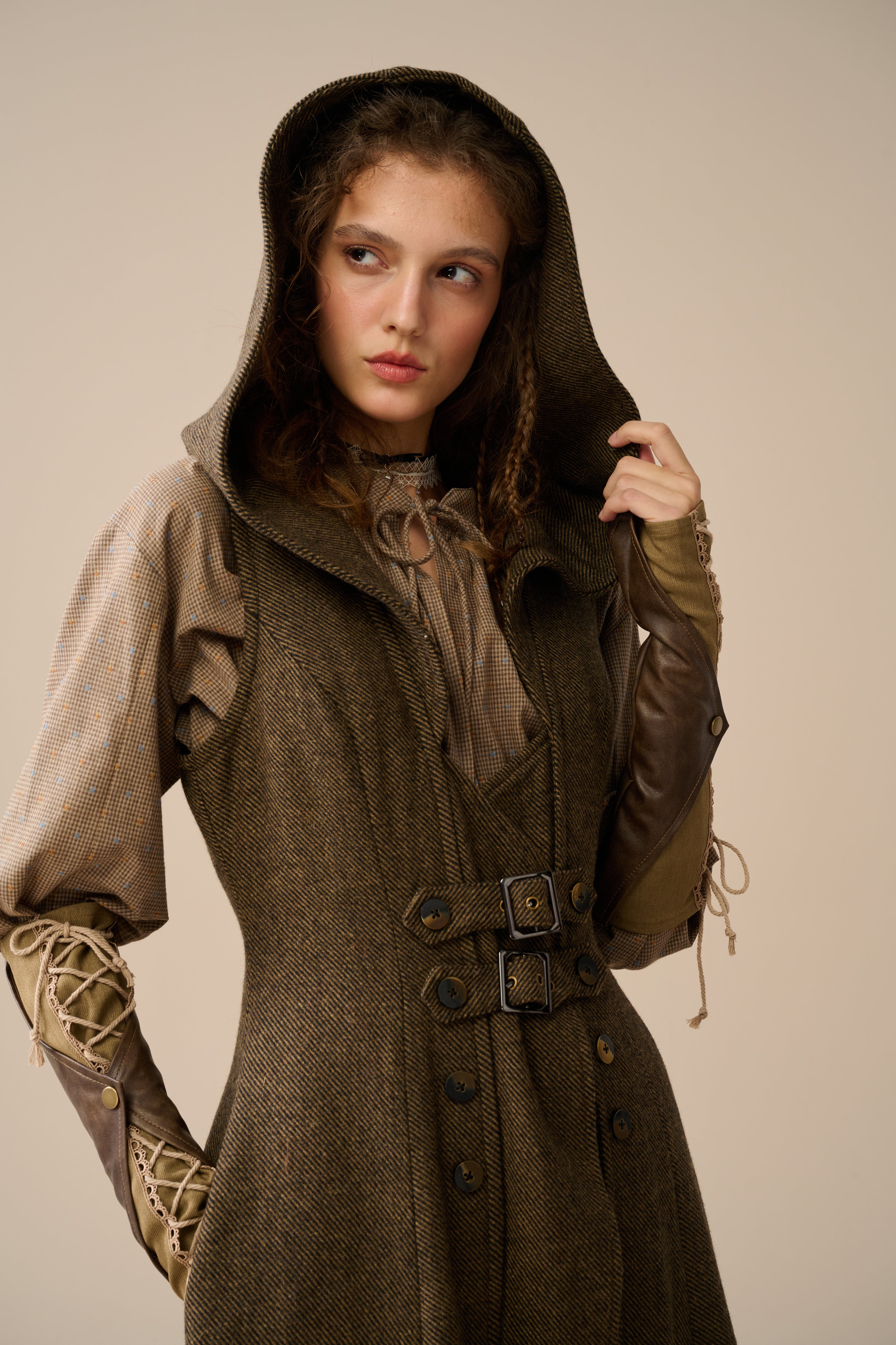 Patricia 21| hooded corset wool dress – Linennaive